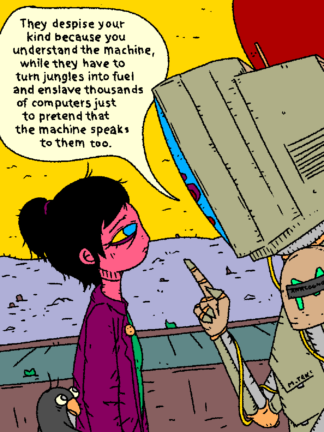 Pentium-M Man tells Mage why the corpos hate her.